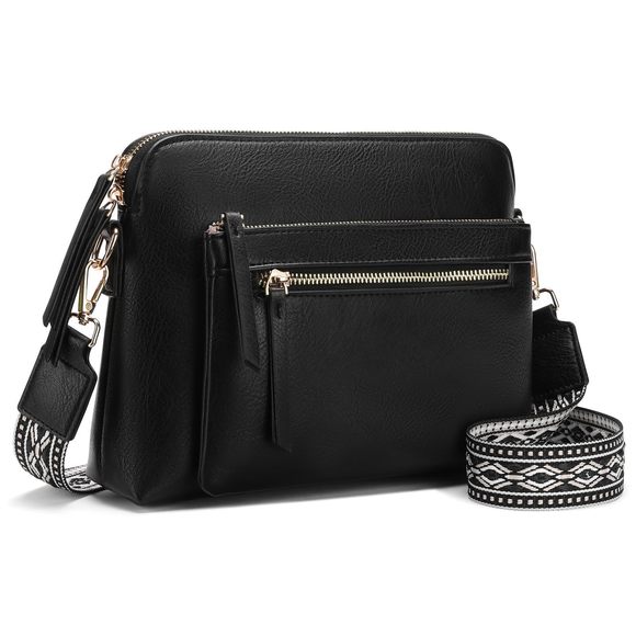 Crossbody Bags, Vegan Leather Medium Crossbody Handbags O_O - Picture 1 of 7